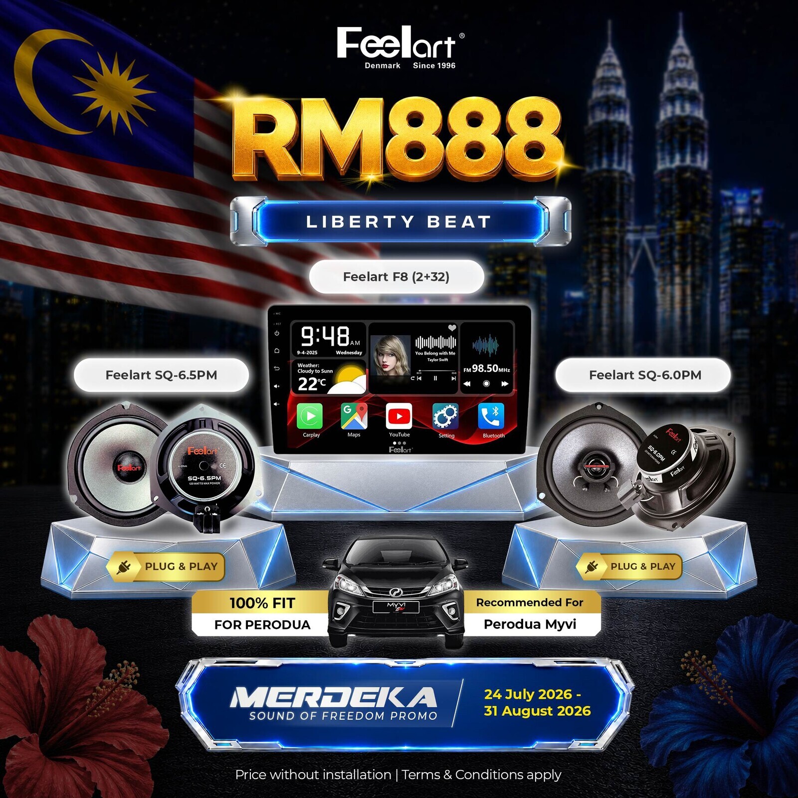 Merdeka 2️⃣ (Feelart F4 (2+32) + SQ-6.5PM + SQ-6.0PM)